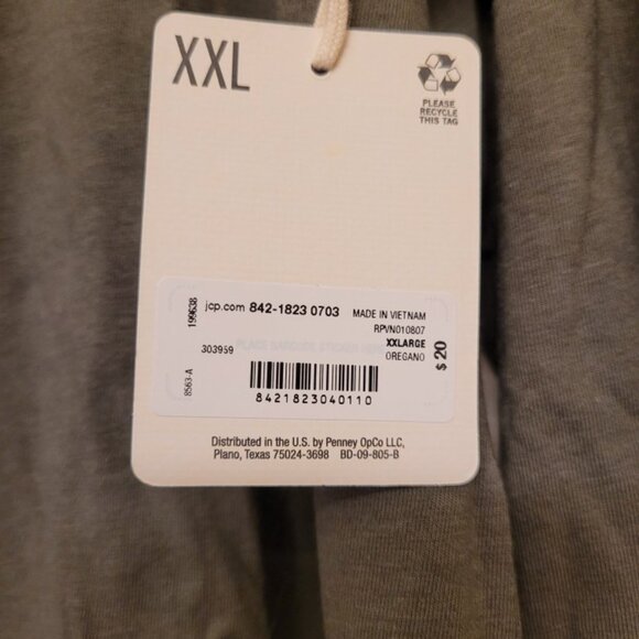 Olive, cotton, long-sleeved, a.n.a. women's top. NWT, Size XXL - Picture 3 of 6